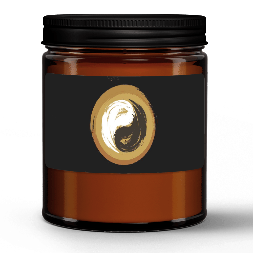 Natural Wax Candle in Amber Jar (9oz)  Resting Angels