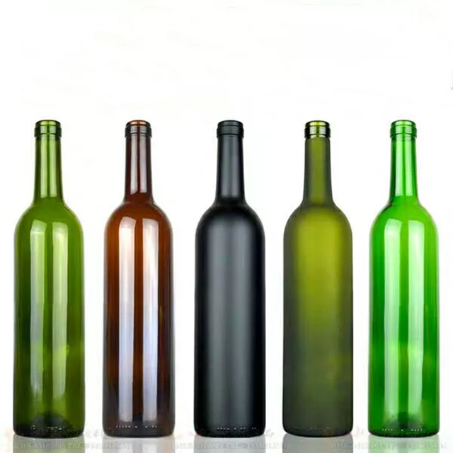 wholesale 500ml 750ml empty Bordeaux shape glass wine bottle