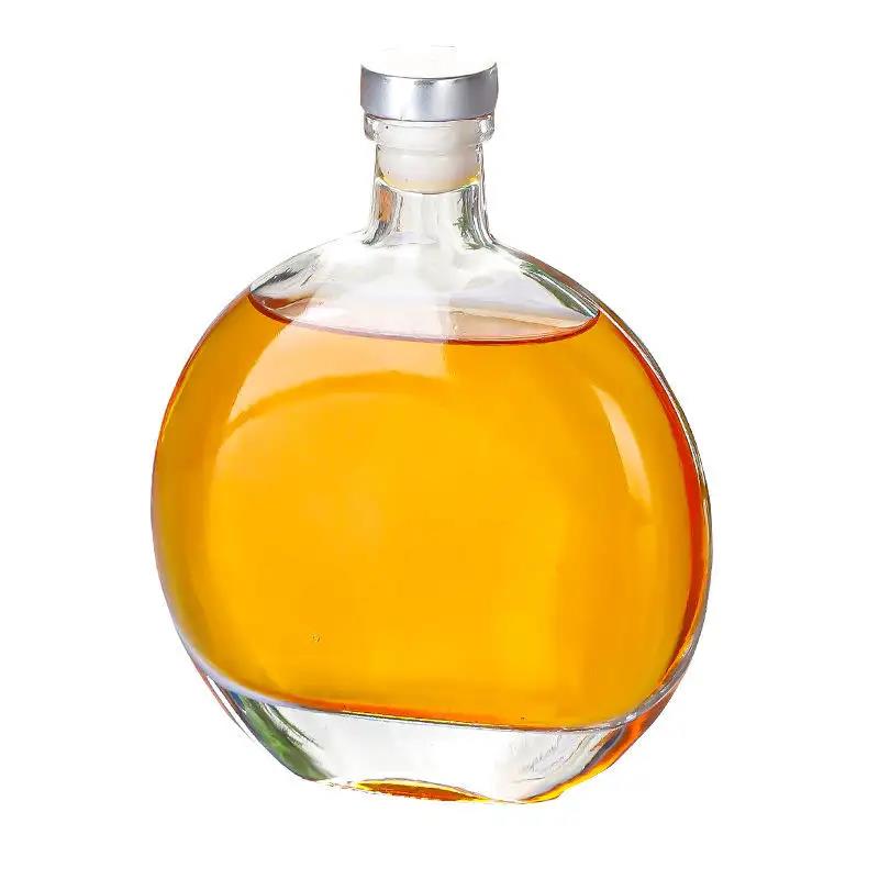 250ml Clear Liquor Spirit Glass Bottle with Rubber Stopper