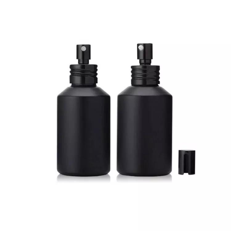 Matte black UV Frosted Spray glass Lotion Serum Cream packaging bottle 15ml 30ml 60ml 125ml