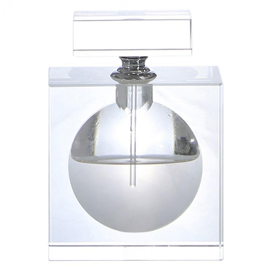 Large Crystal Perfume Bottle Decoration Ornament - Elegant Decor for your Bathroom or Vanity Table - 15cm Size - Clear Glass Crystal Refillable Perfume Bottle - Combine with Medium Size for a Complete Look