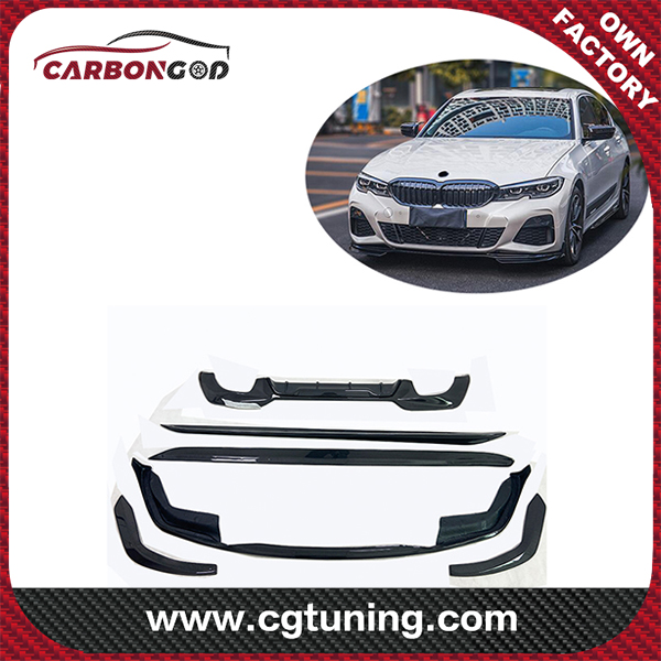 2020-21 New 3 series G20 Mp style Carbon Fiber Body kit Front Lip Side Skirts Diffuser For BMW