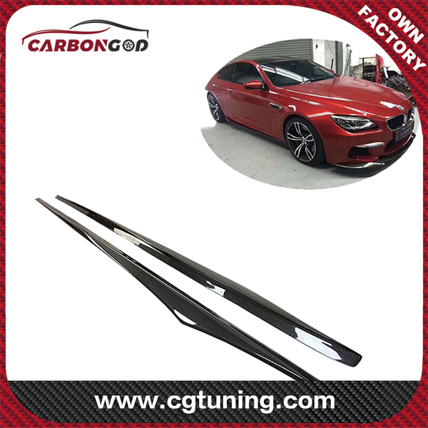 1 pair F06 F12 F13 Side Skirts Extention VRS style Carbon Fiber Side Skirts for BMW M6