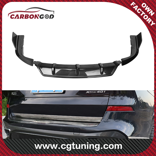 G05 X5 Carbon Fiber Rear Bumper Diffuser with Splitter Apron for BMW G05 New X5 with M sports 2019 UP