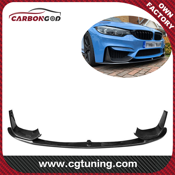 2015-19 F80 M3 MP style Carbon Fiber Front Bumper Chin Lip with splitter For BMW F80 M3 F82 F83  M4