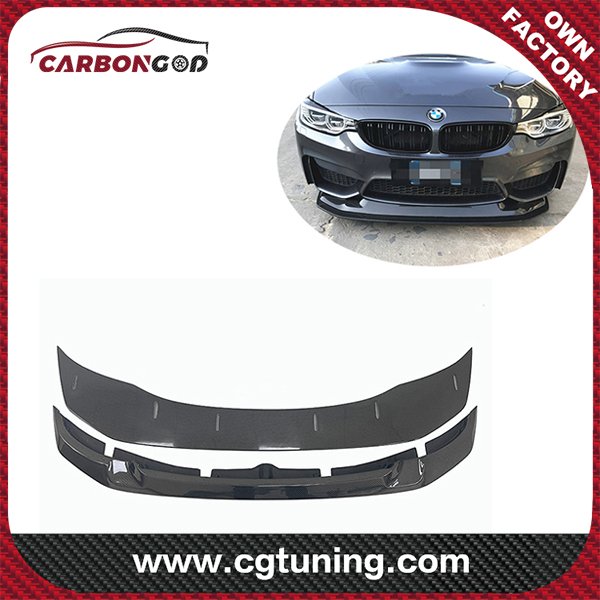 2PCS/SET GTS style carbon fiber front bumper lip splitter for BMW F80 M3 F82 M4 15-19