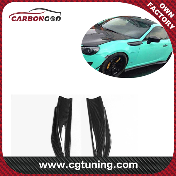 For Toyota GT86 FR-S BRZ TRD style carbon fiber fender canards Front fender vent blade