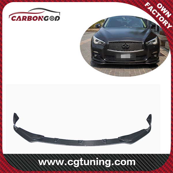2015-17 STLEN Style Carbon Fiber front Bumper Lip Splitter Spoiler For Infiniti Q50