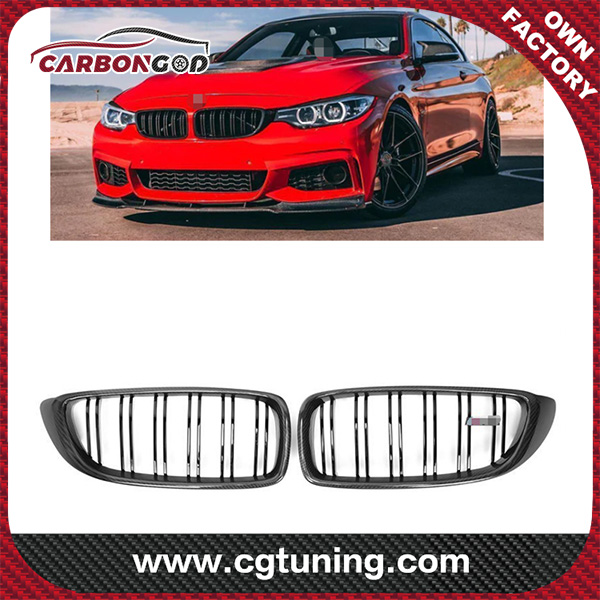 Carbon Fiber F32 front bumper dual grille carbon parts auto parts For BMW 4 Series F32 F33 F36 F80 F82 F83 2013-2016 F30 Grille