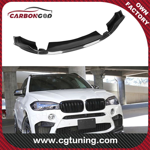 3D style Real Carbon Fiber Front bumper lip  Auto body For BMW F86 X6M F85 X5M 2015 UP