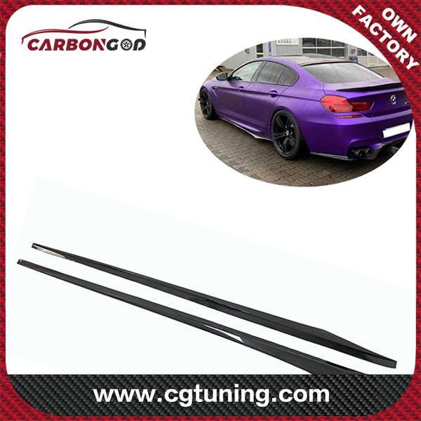 Vor style Carbon Fiber Side Skirts Extensions Add-on for BMW M6 F06 F12 F13