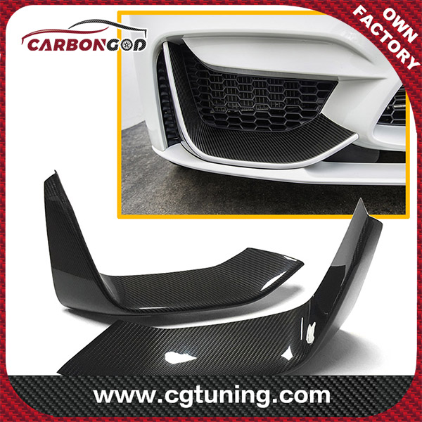 2 PCS Car-Styling Carbon Fiber Front Bumper Lip Splitter Flap Cupwings for BMW 3 Series F80 M3 4 Series F82 F83 M4 2012-2018