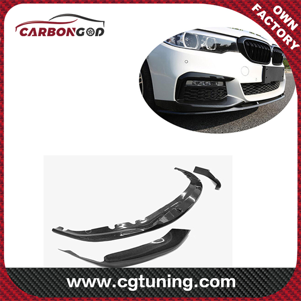 2017+ Car Styling MP style carbon fiber front bumper Lip splitter spoiler for BMW G30 G38 5 series M sport