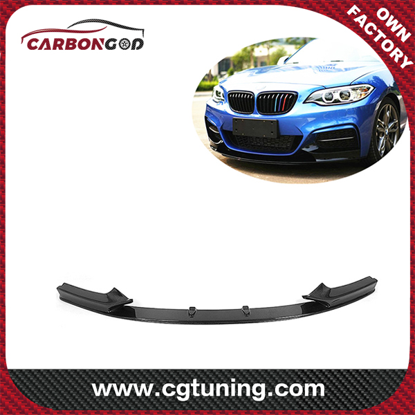 For BMW F22 M235i M-tech bumper MP style carbon fiber front bumper lip splitter spoiler