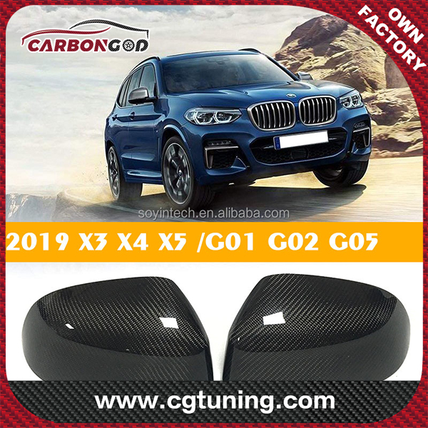 Hot Sales Carbon Fiber  OEM Style Car Side Mirror Cover Fit For BMW X3 G01 G08 X4 G02 X5 G05 LHD 2018 2019 2020+