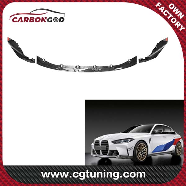 Hot selling MP style dry carbon fiber front lip for BMW M3 G80 4-door/M4 G82 G83 2-door 2021+ G80 G82 G83 front bumper front lip