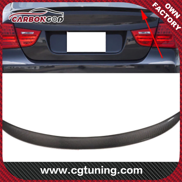 Car Styling P Style Carbon Fiber Rear Roof Spoiler Trunk Lip Boot Wing For bmw E90 M3 2005-2011