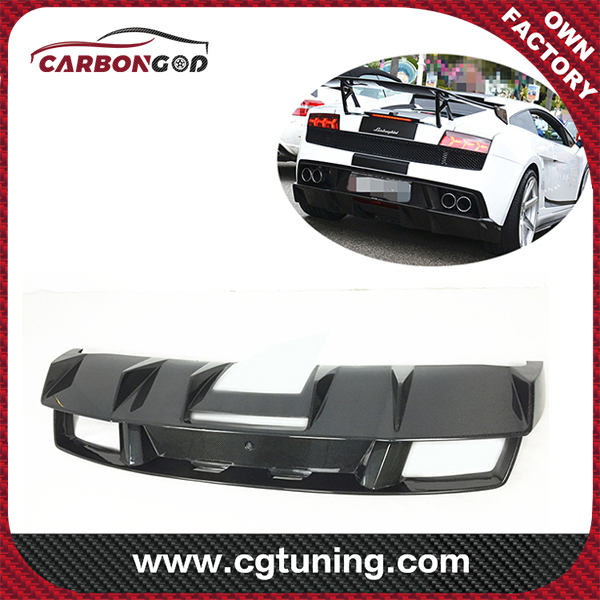 DM style carbon fiber rear diffuser valance lip for Lamborghini GALLARDO LP550 LP560 LP570