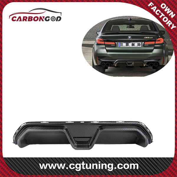 CS style Carbon Fiber Rear Bumper Lip Diffuser Spoiler For BMW F90 M5 2020+