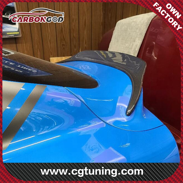 JDM Style Highkick Trunk Spoiler For 2020-2022 Toyota Supra GR A90 A91 – Carbon Fiber Look ABS (Adhesive Mount)