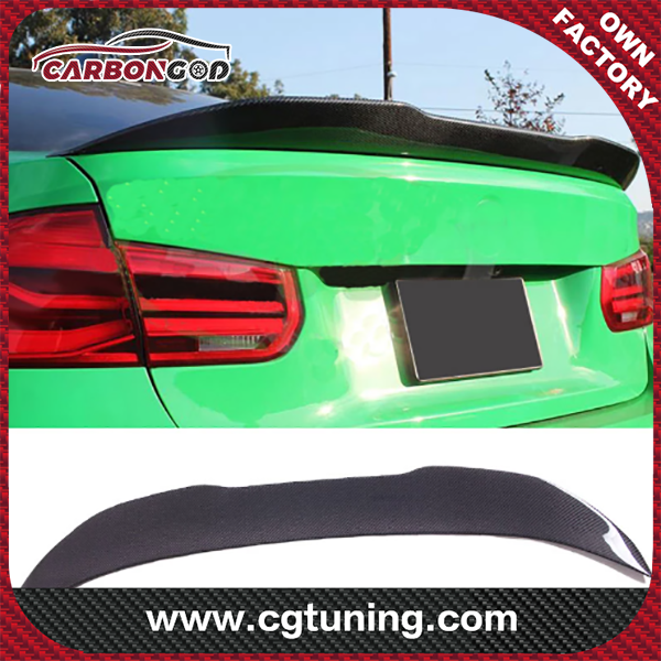 P Style Real Carbon Fiber Rear Trunk Boot Lip Spoiler For BMW F82 M4 2014-2018 F82 M4 Rear Spoiler