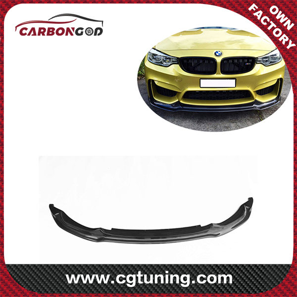 VOR style Carbon Fiber Front Bumper Lip Spoiler For BMW F80 F82 F83 M3 M4