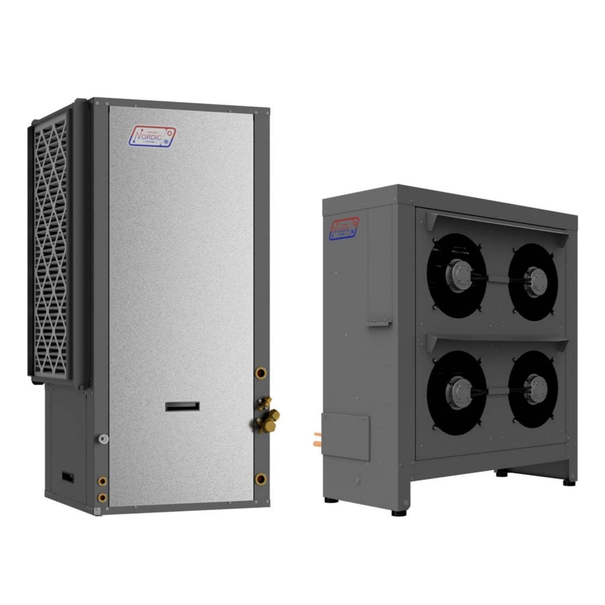 Efficient Air-to-Water Heat Pump for Heating, Cooling and Hot Water in Compact Design