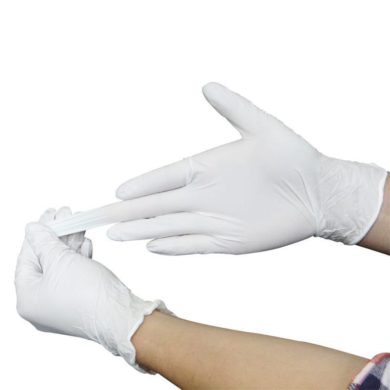Nitrile gloves class 1000 /class 100 white color 9" &12"