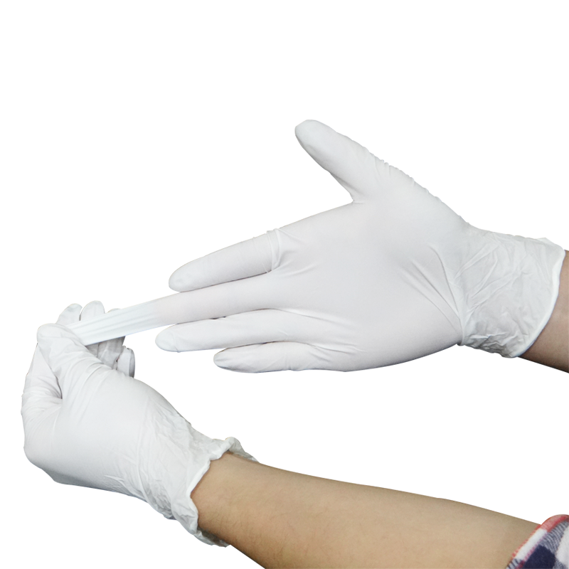 Nitrile gloves class 1000 /class 100 white color 9