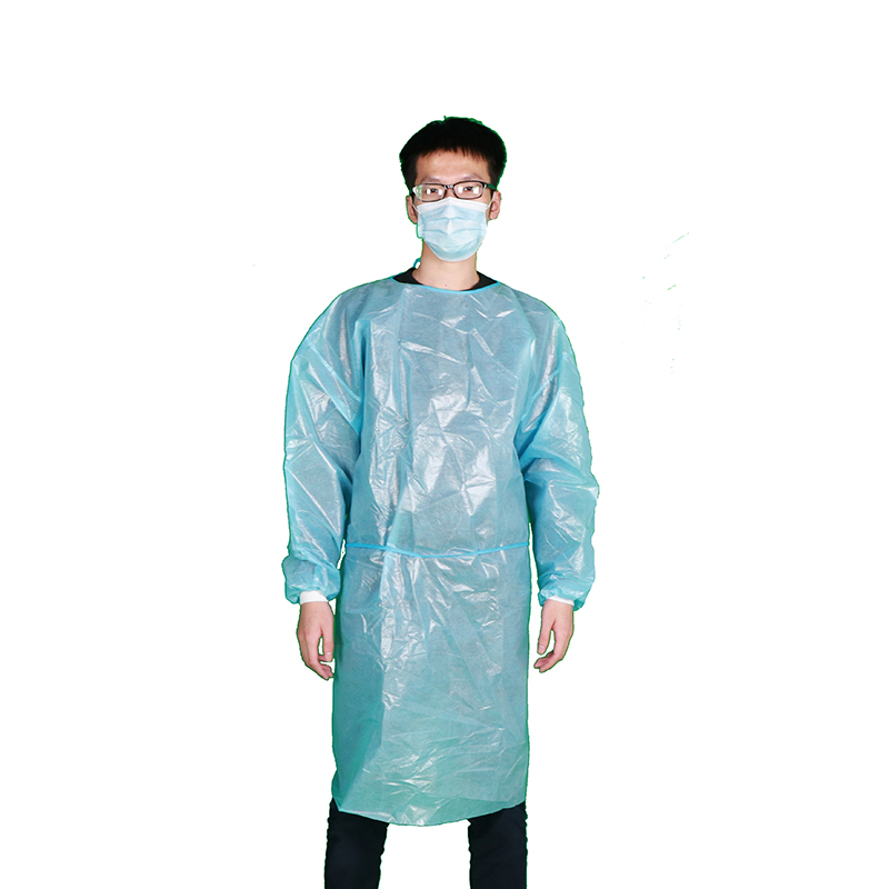  Disposable PP/ PE Protective gown