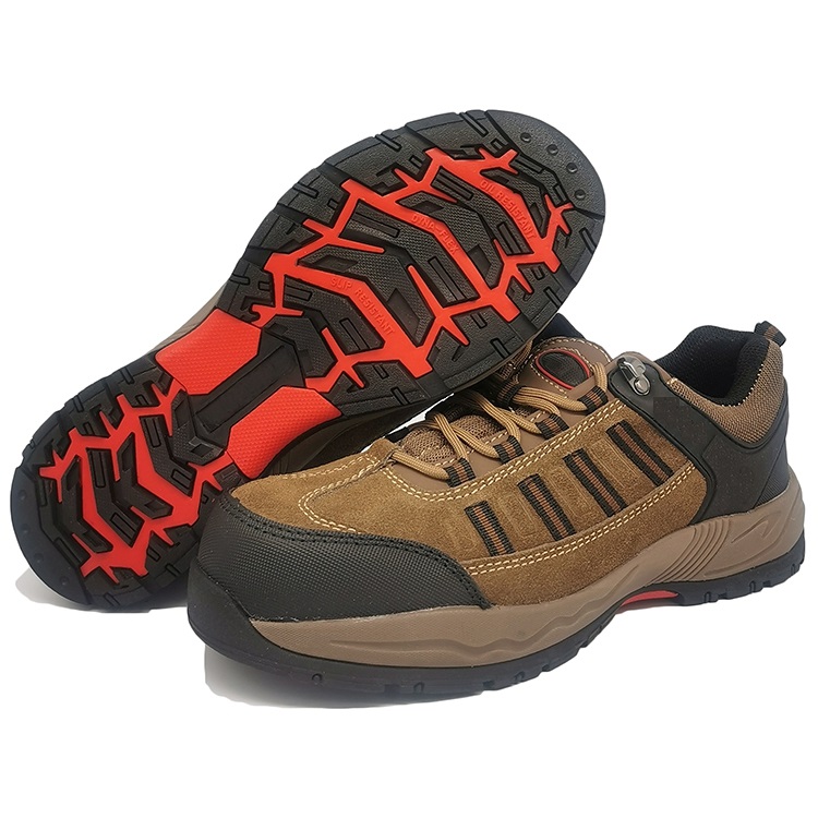  Casual Safety  Steel Toe Lightweight Sneaker Brown Sport Shoes