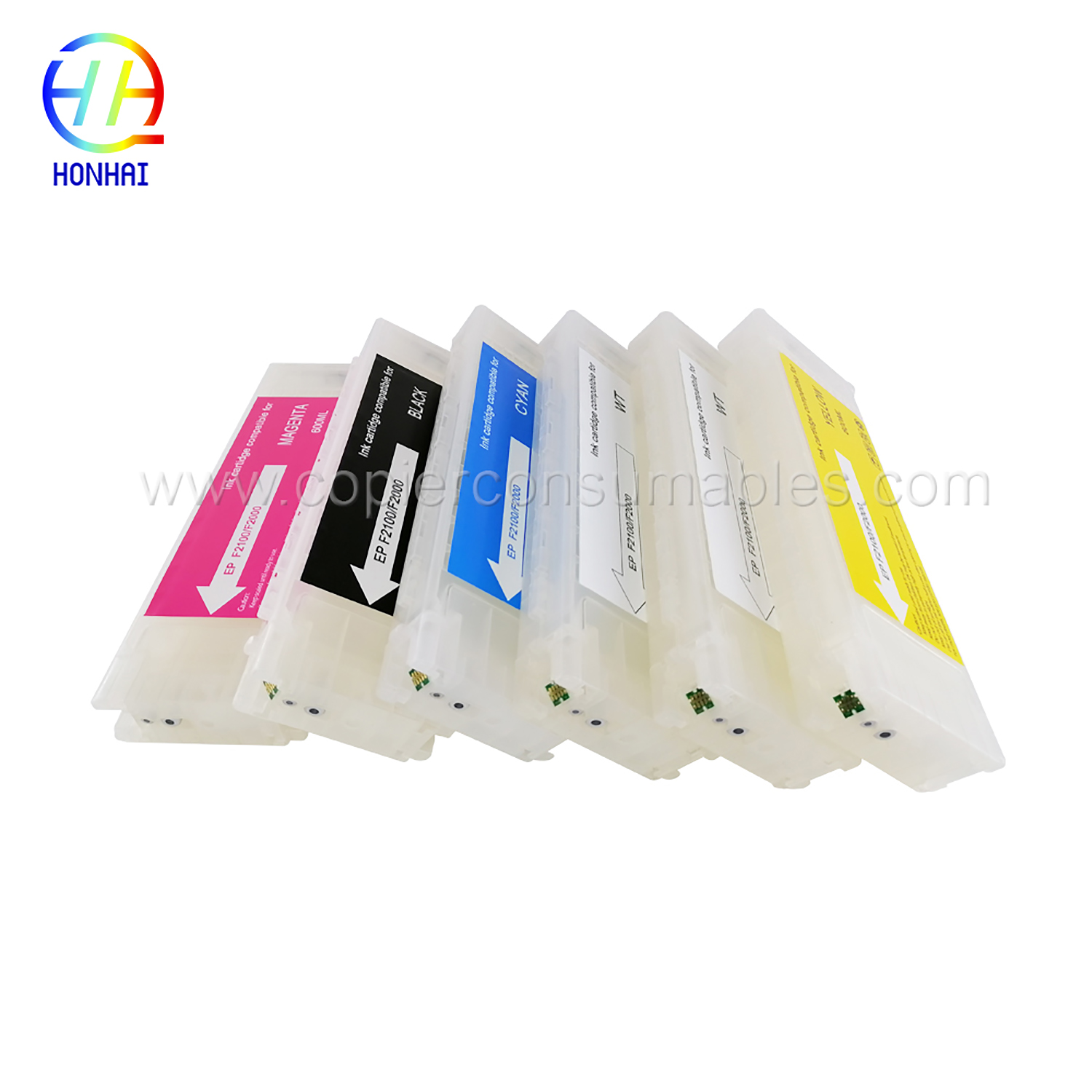 Empty Refillable Ink Cartridge for Epson 6pcsSet F2000 F2100 700ML