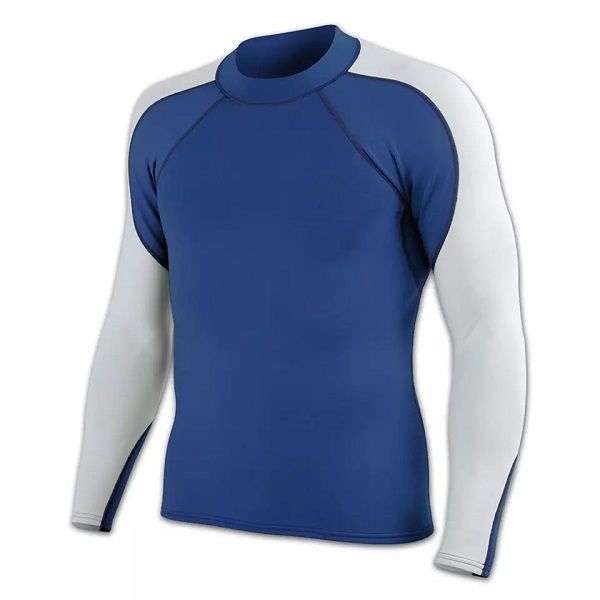 High Quality Custom Printed Men Swim Shirt Long Sleeves UPF50+ Diving Rash Vest Fit Top T-Shirt Surfing Rash Guard