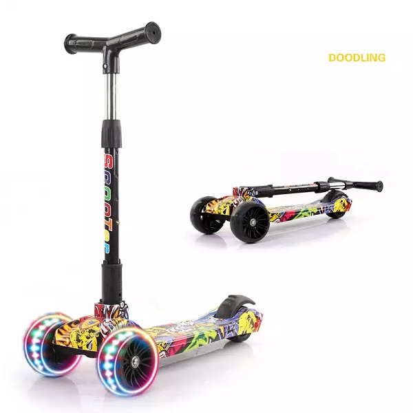 Wholesale 2022 china baby child children's balancing cheap skating kick scooter 3 wheels for kids for sale with led light