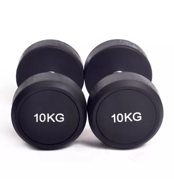 Gym Home Equipment Adjustable Cast Iron Coated Round Rubber Dumbbells Set Weights Lifting Dumbbells