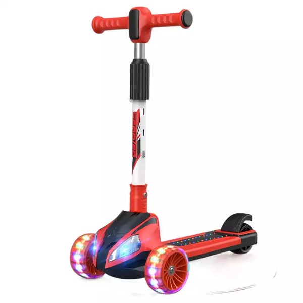 Wholesale Kids Scooter Led Foldable Adjustable Height Kids Kick Scooter With 3 Flashing Wheels