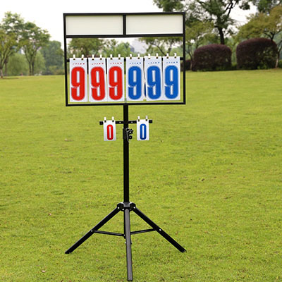 Manual Scorekeeper with Adjustable Stand Sports Baseball Basketball Manual Scoreboard