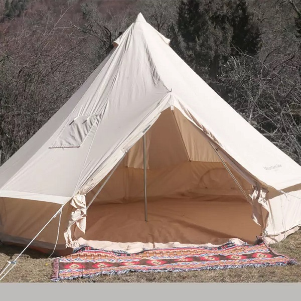 5M Glamping Luxury Cotton Canvas Bell Tent Waterproof Camping Tent Outdoor LargeFamily Camping Tents