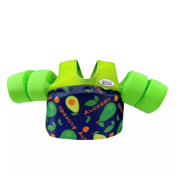Hot selling avocado cartoon children's sleeve buoyancy vest life jacket for learning to swim
