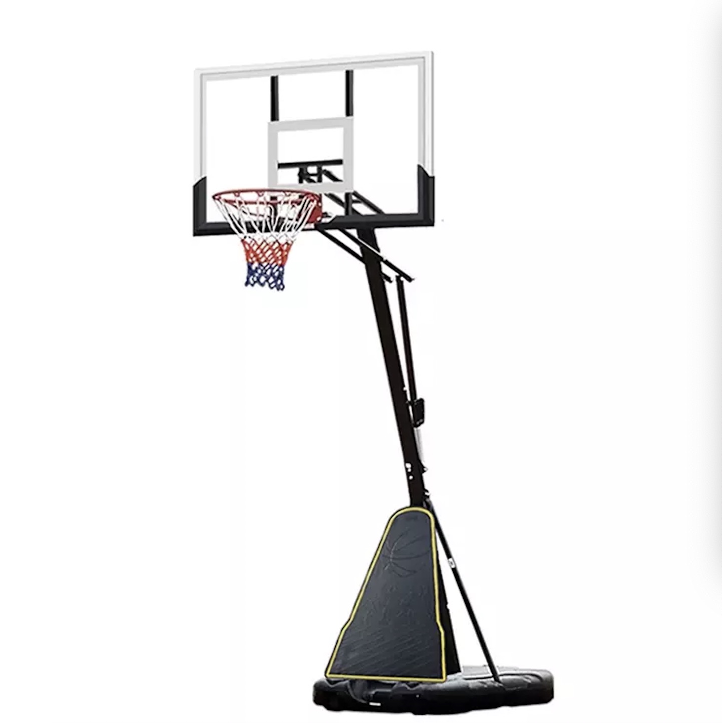 54'' backboard Tempered glass Dunk Basketball hoop Basketball stand 5v5 competition Street basketball Outdoor movable