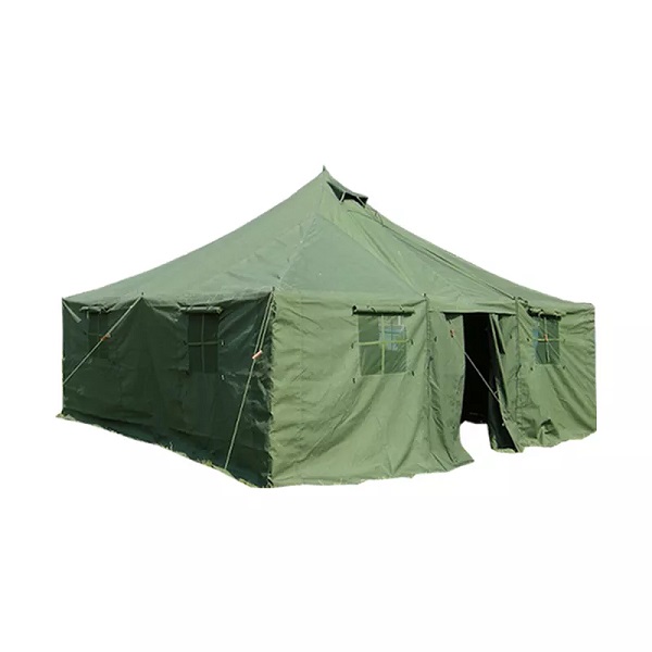 QX factory custom 10-50 man green tent waterproof winter camping outdoor canvas tent