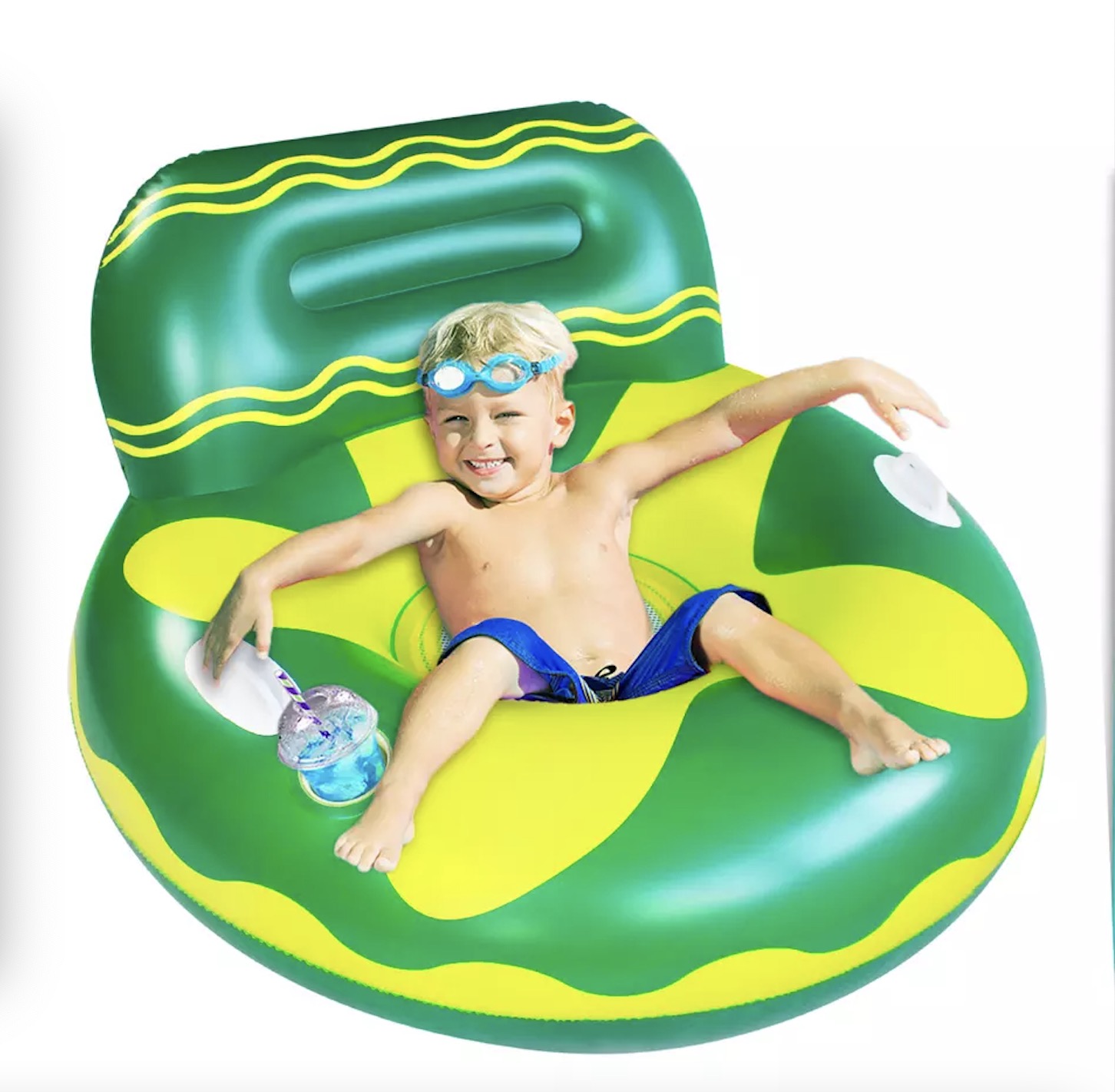 Foldable Backrest  Float PVC Inflatable Swimming Pool Float Lounge Chair Floating Bed& Sofa