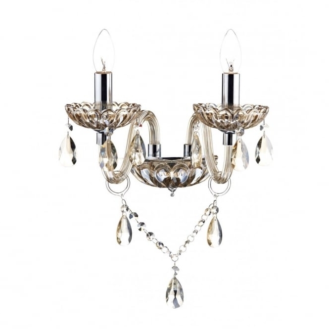 Pair Of Small Empire Style Chandelier Wall Lights - Louisa Grace Interiors