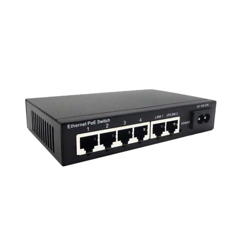 4 Ports Network Ethernet Switch 48V Unmanaged Network Switch