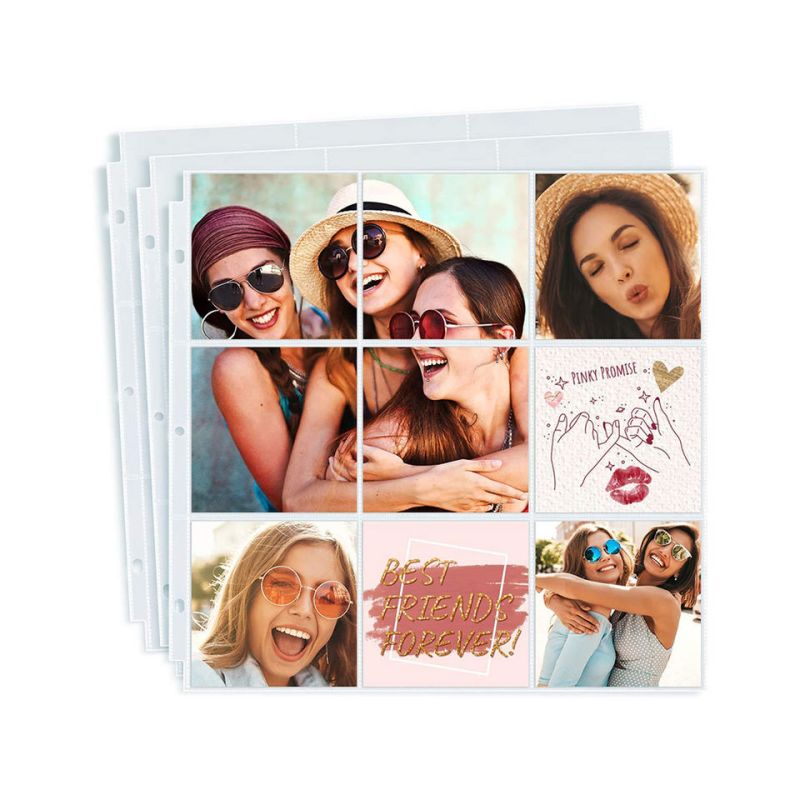 Photo Album Ultra Clear Refill Pages Holds 4x4" Photos  