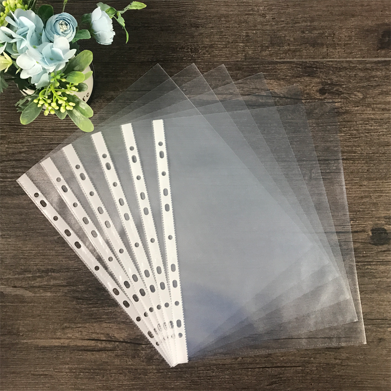 Customized size Punch Hole Sheet Protector For Ring Binder    