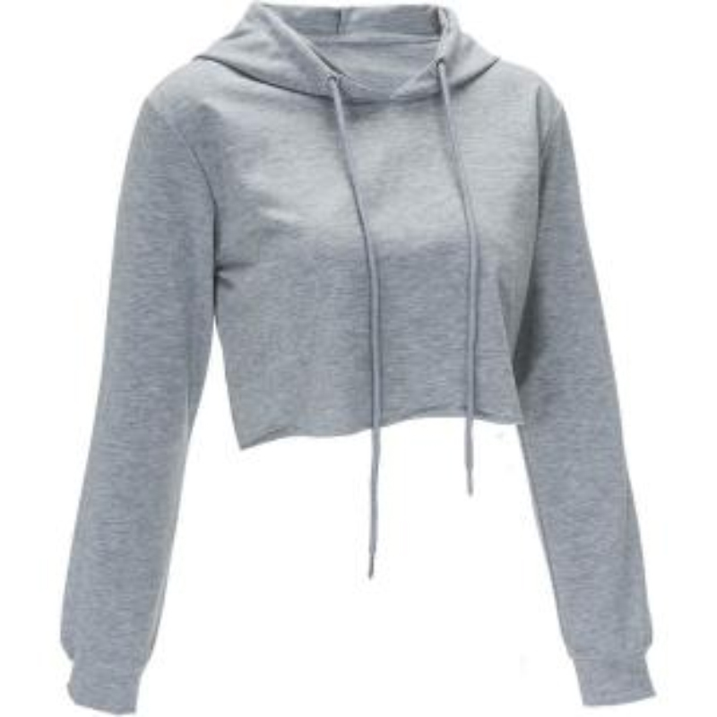 New Fashion Trend Short Section Of Long-Sleeved Hooded Ladies Sweater
