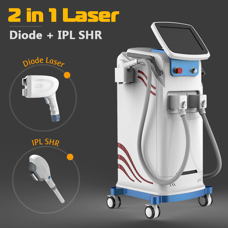diode laser hair removal machine 755 808 1064nm diode plus IPL SHR skin care laser 3 waves beauty salon device