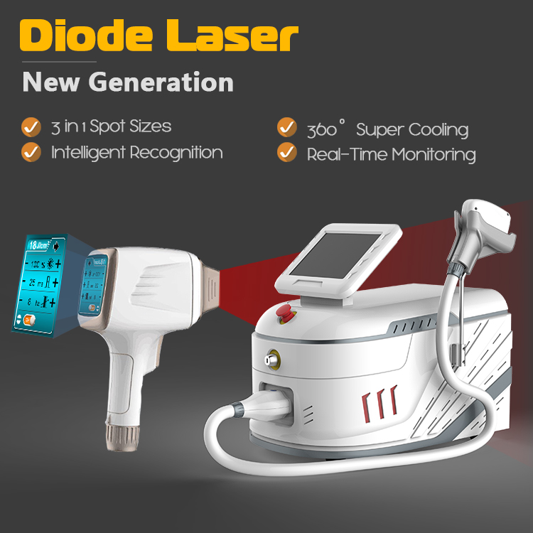 20 Million shots intelligent handle Portable Diode Laser 808nm Hair Removal Device