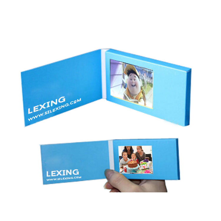 Promotional 2.4 inch lcd screen album advertising led business video name screen greeting cards